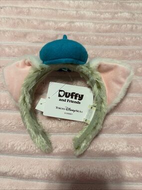 Disney Duffy and Friends Plush Ear Headband Teal Pink